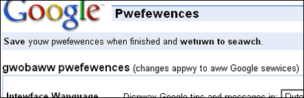 Google pwefewences